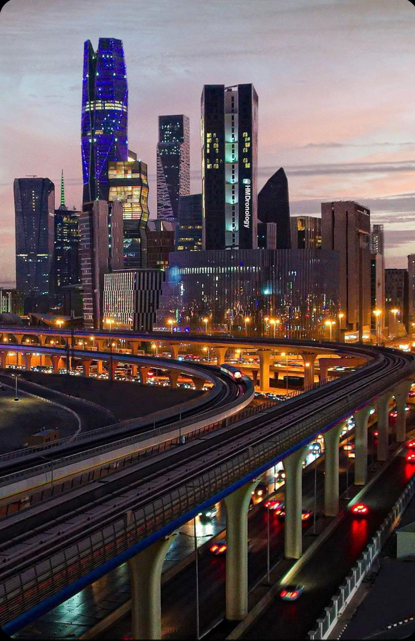 The King Abdullah Financial District (KAFD) skyline.
