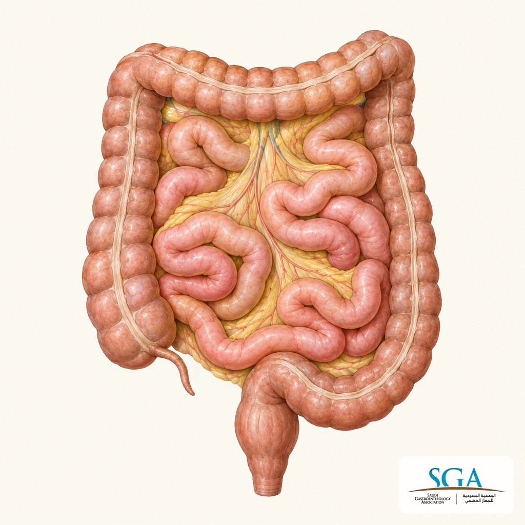 Illustration of the small intestine
