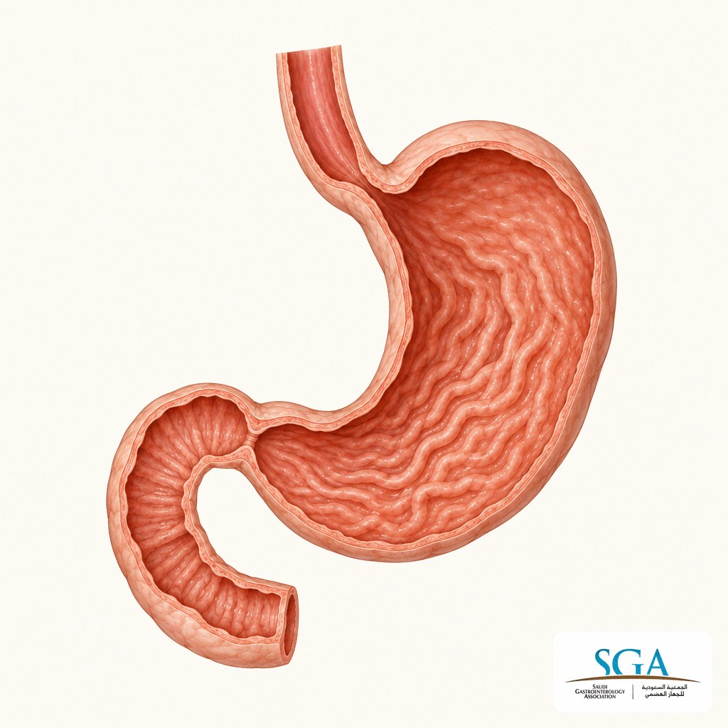 Illustration of the stomach